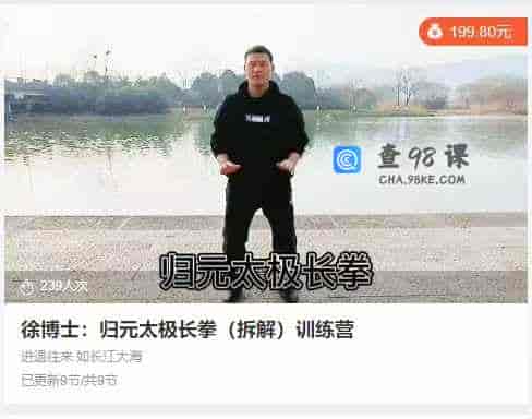 徐博士：归元太极长拳（拆解）训练营