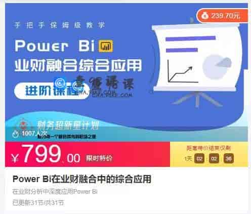 10954  Power Bi在业财融合中的综合应用