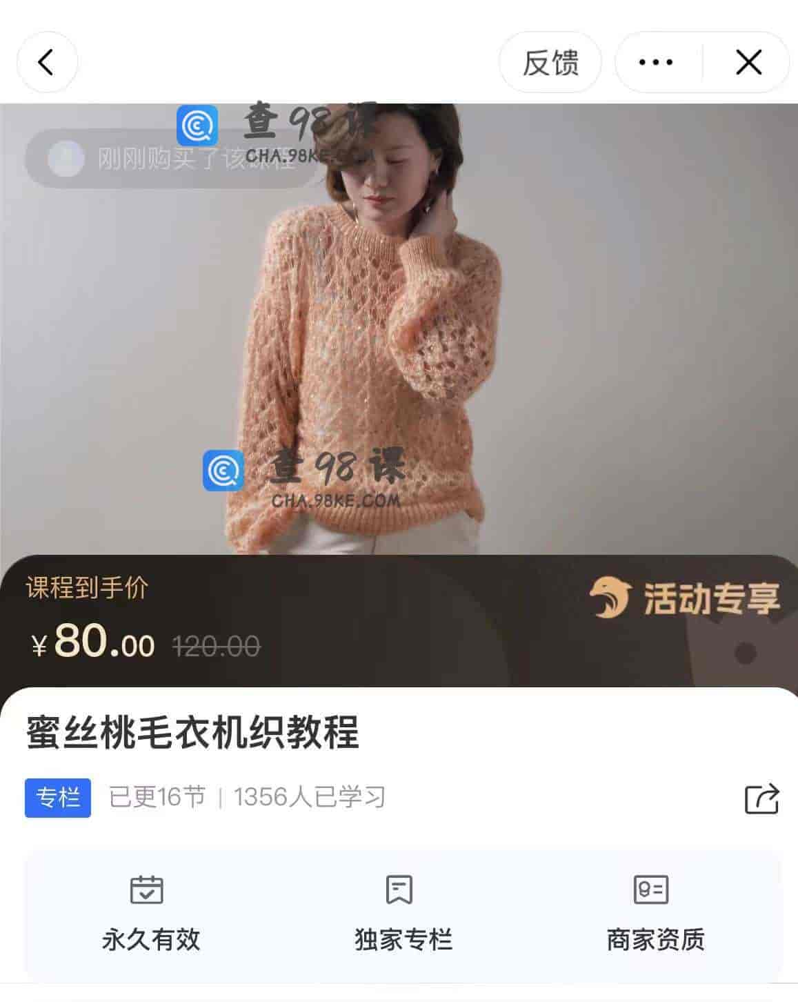 11294  蜜丝桃毛衣机织教程
