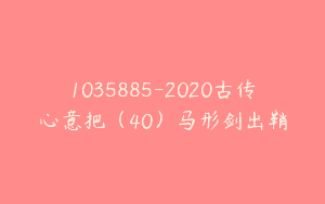 1035885-2020古传心意把（40）马形剑出鞘