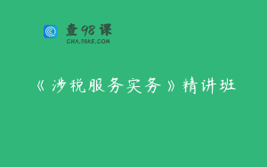 《涉税服务实务》精讲班