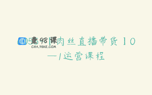 6055-【肉丝直播带货】0—1运营课程