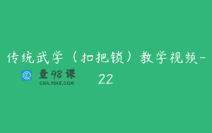传统武学（扣把锁）教学视频-22