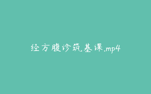 经方腹诊筑基课.mp4