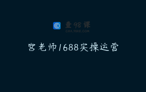 宫老师1688实操运营