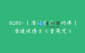 8085-【唐门琴府·网课】唐健垣博士《普庵咒》