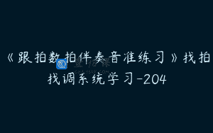 《跟拍数拍伴奏音准练习》找拍找调系统学习-204