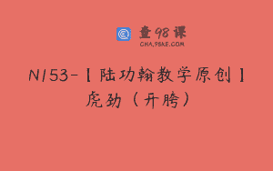 N153-【陆功翰教学原创】虎劲（开胯）