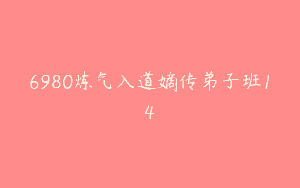 6980炼气入道嫡传弟子班14