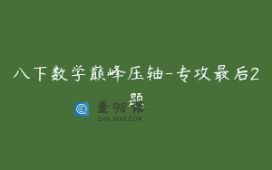 八下数学巅峰压轴-专攻最后2题