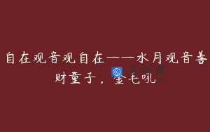 自在观音观自在——水月观音善财童子，金毛吼