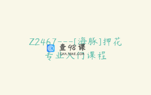 Z2467---[海豚]押花专业入门课程