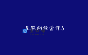 互联网经营课3