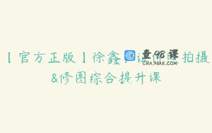 【官方正版】徐鑫：证件照拍摄&修图综合提升课