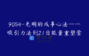 9054-老明的成事心法——吸引力法则21日能量重塑营