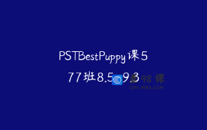 PSTBestPuppy课577班8.5-9.3