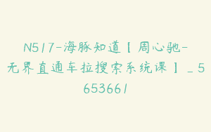 N517-海豚知道【周心驰-无界直通车拉搜索系统课】_5653661