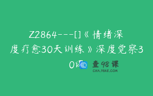 Z2864---[]《情绪深度疗愈30天训练》深度觉察30课