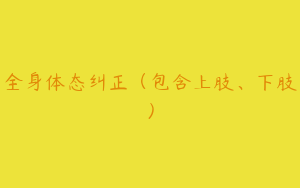 全身体态纠正（包含上肢、下肢）