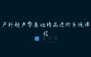 产科超声零基础精品进阶系统课程