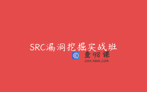 SRC漏洞挖掘实战班