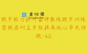 跑步能力提升雷神教练跑步训练营跑姿纠正步频提高低心率无伤跑-60