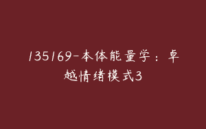 135169-本体能量学：卓越情绪模式3