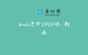 brush进阶0904班-朝南