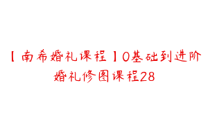 【南希婚礼课程】0基础到进阶婚礼修图课程28