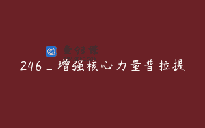 246_增强核心力量普拉提