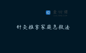 针灸推拿家庭急救法