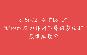 c15642-基于LS-DYNA的地应力作用下爆破裂纹扩展模拟教学