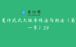 葛传武式太极拳练法与劲法（第一季）29