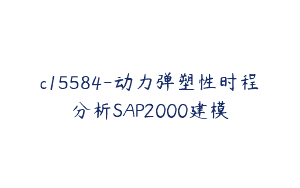 c15584-动力弹塑性时程分析SAP2000建模