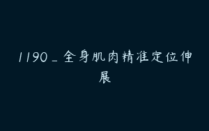 1190_全身肌肉精准定位伸展