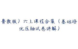 鲁教版）六上课程合集（基础培优压轴试卷讲解）
