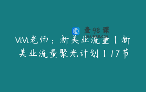 ViVi老师：新美业流量【新美业流量聚光计划】17节