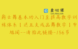 爵士舞基本功入门至提高教学训练体系【送五支成品舞教学】申旭阔--请拍此链接-156节