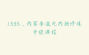 1335_内家拳混元内劲修炼中级课程