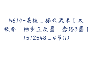 N614-荔枝_振兴武术【太极拳_拗步正反圈_套路3圈】1512548_4节(1)