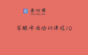 家酿啤酒培训课程10