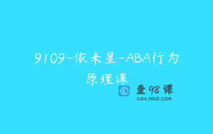9109-依米星-ABA行为原理课