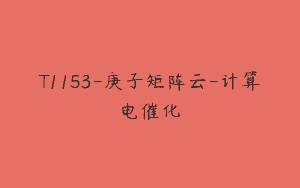 T1153-庚子矩阵云-计算电催化
