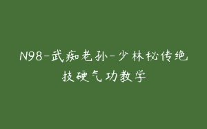 N98-武痴老孙-少林秘传绝技硬气功教学