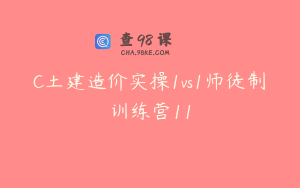 C土建造价实操1vs1师徒制训练营11