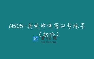 N305-龚老师快写口号练字（初阶）