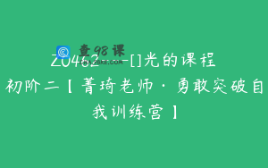 Z0462---[]光的课程初阶二【菁琦老师·勇敢突破自我训练营】