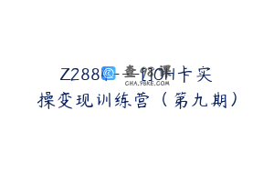 Z2884---[]OH卡实操变现训练营（第九期）