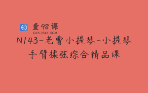 N143-老曹小提琴-小提琴手臂揉弦综合精品课