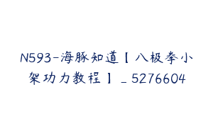 N593-海豚知道【八极拳小架功力教程】_5276604